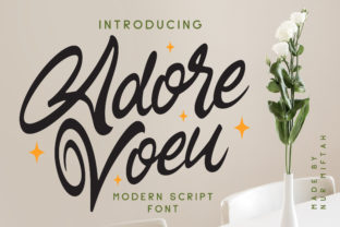 Adore Voeu: A Modern Script Font for Web Design