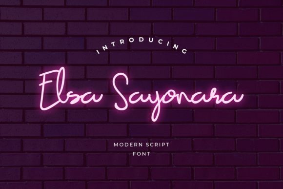 Elsa Sayonara: A Handwritten Font for Small Business Branding