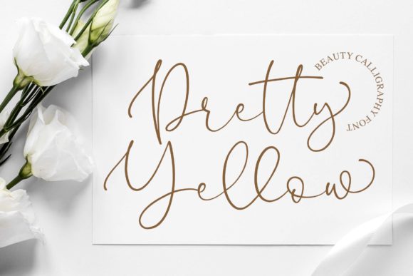 Pretty Yellow: A Classy Handwritten Font for Editorial Design