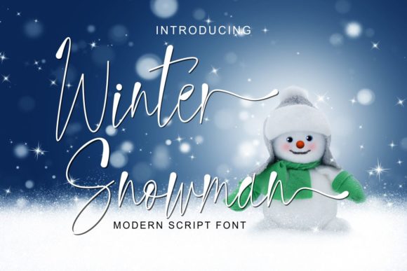 Winter Snowman: A Festive Script Font for Web Design